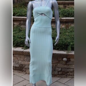 Herve Leger Strapless Pastel Green Dress